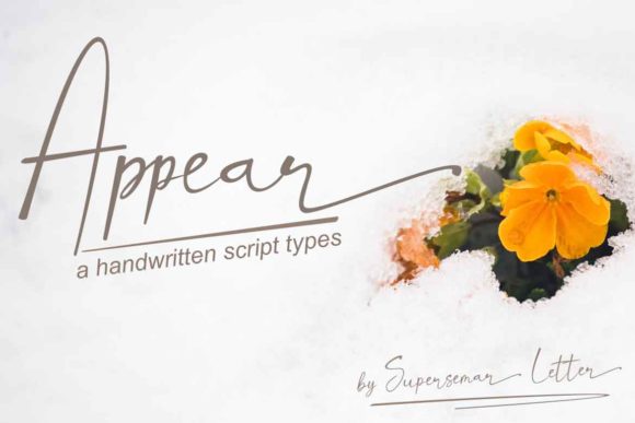 Appear: A Handwritten Font for Modern Editorial Design