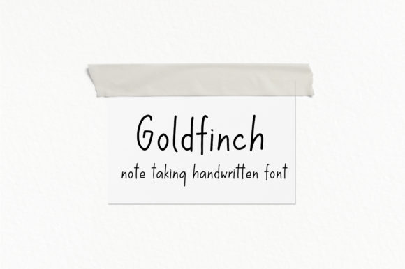 Goldfinch: A Sweet Handwritten Font for Makers