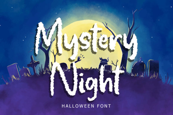 Mystery Night: A Spooky Script Font for Creators
