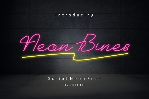 Neon Bines: A Sweet Handwritten Font for Web Design